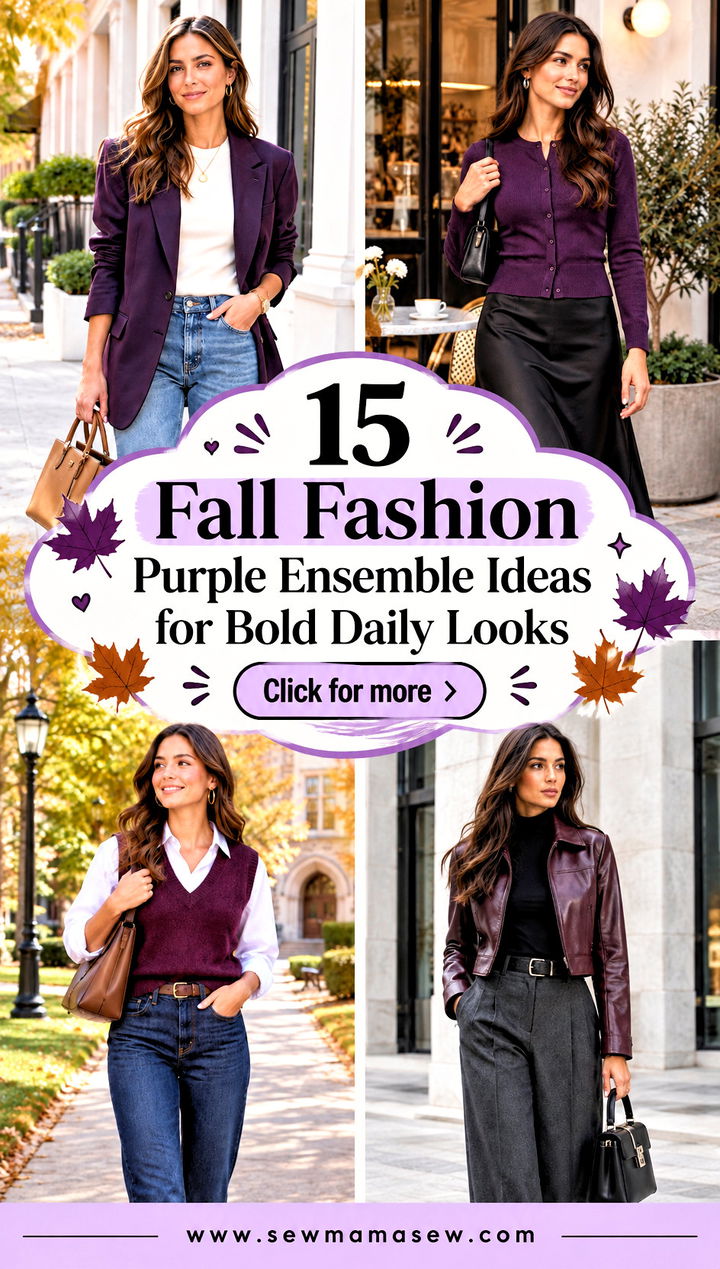 15 Fall Fashion Purple Ensemble Ideas for Bold Daily Looks - 15 Fall Fashion Purple Ensemble Ideas for Bold Daily Looks