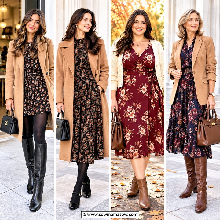 15 Fall Flower Dress Outfit Ideas for Romantic Autumn Days