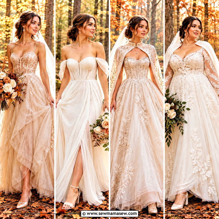 15 Fall Forest Wedding Dress Ideas for Dreamy Woodland Vows