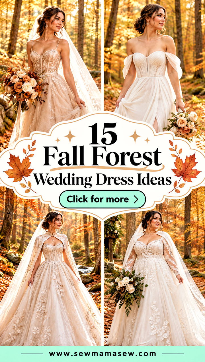 15 Fall Forest Wedding Dress Ideas for Dreamy Woodland Vows - 15 Fall Forest Wedding Dress Ideas for Dreamy Woodland Vows