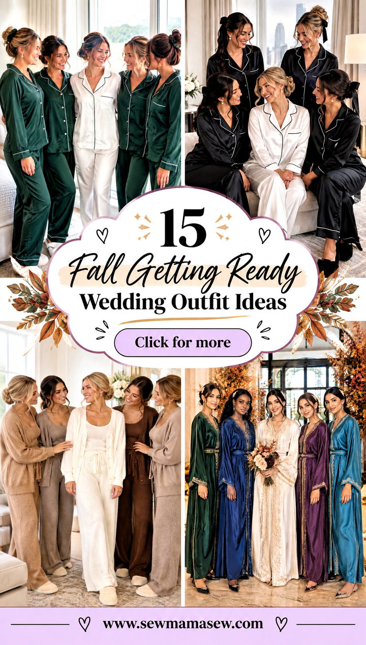 15 Fall Getting Ready Wedding Outfit Ideas for Cozy Mornings - 15 Fall Getting Ready Wedding Outfit Ideas for Cozy Mornings