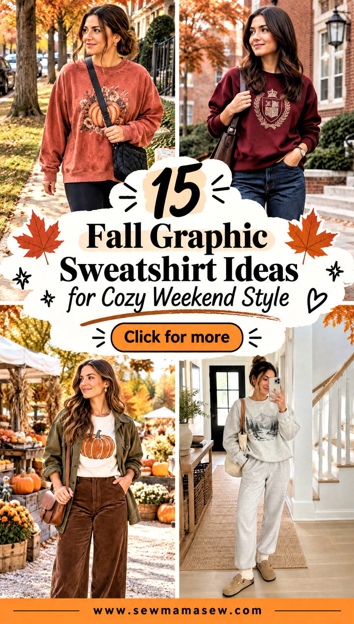 15 Fall Graphic Sweatshirt Ideas for Cozy Weekend Style - 15 Fall Graphic Sweatshirt Ideas for Cozy Weekend Style