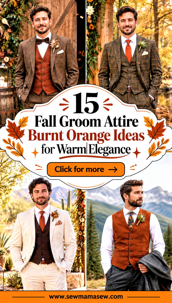 15 Fall Groom Attire Burnt Orange Ideas for Warm Elegance - 15 Fall Groom Attire Burnt Orange Ideas for Warm Elegance