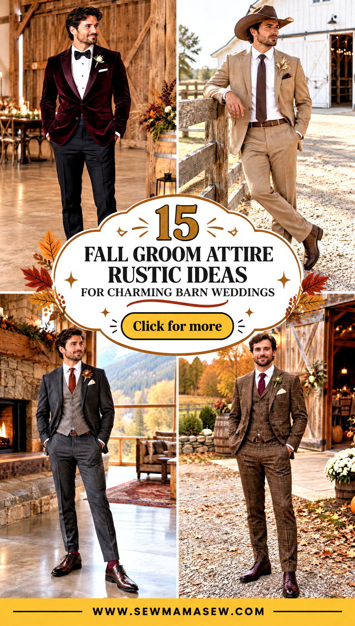 15 Fall Groom Attire Rustic Ideas for Charming Barn Weddings - 15 Fall Groom Attire Rustic Ideas for Charming Barn Weddings