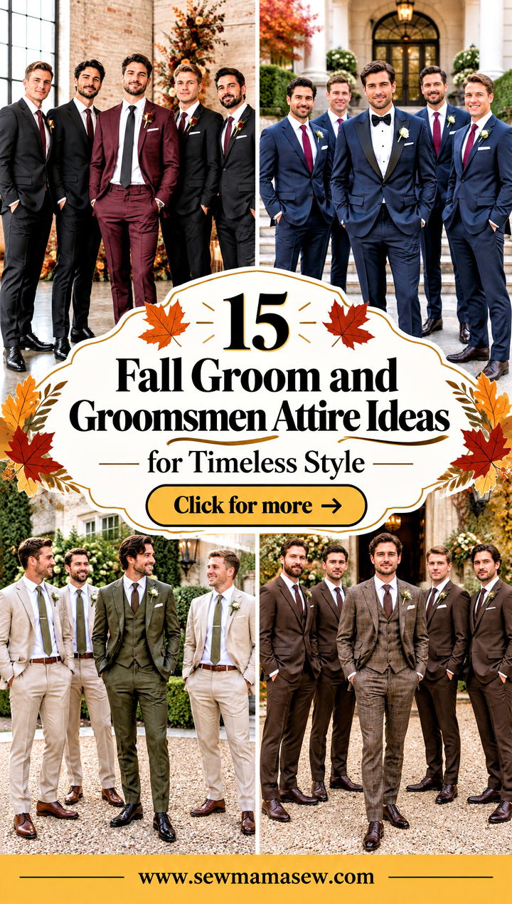 15 Fall Groom and Groomsmen Attire Ideas for Timeless Style - 15 Fall Groom and Groomsmen Attire Ideas for Timeless Style