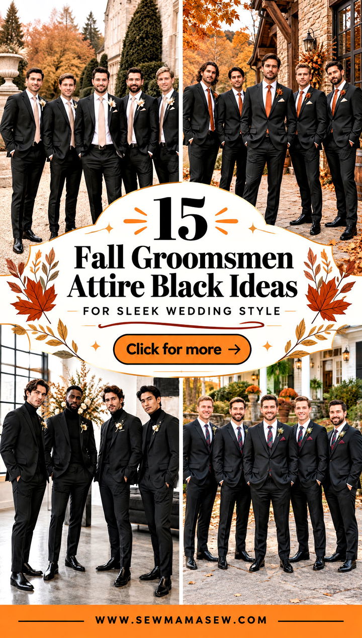 15 Fall Groomsmen Attire Black Ideas for Sleek Wedding Style - 15 Fall Groomsmen Attire Black Ideas for Sleek Wedding Style