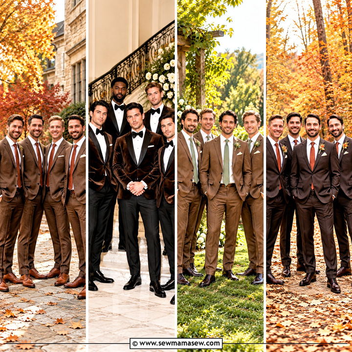 15 Fall Groomsmen Attire Brown Ideas for Warm Rustic Charm