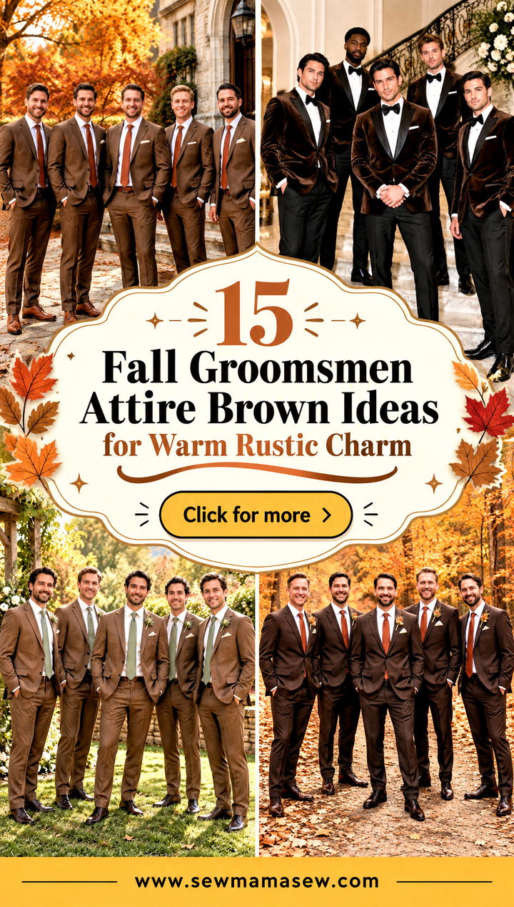 15 Fall Groomsmen Attire Brown Ideas for Warm Rustic Charm - 15 Fall Groomsmen Attire Brown Ideas for Warm Rustic Charm