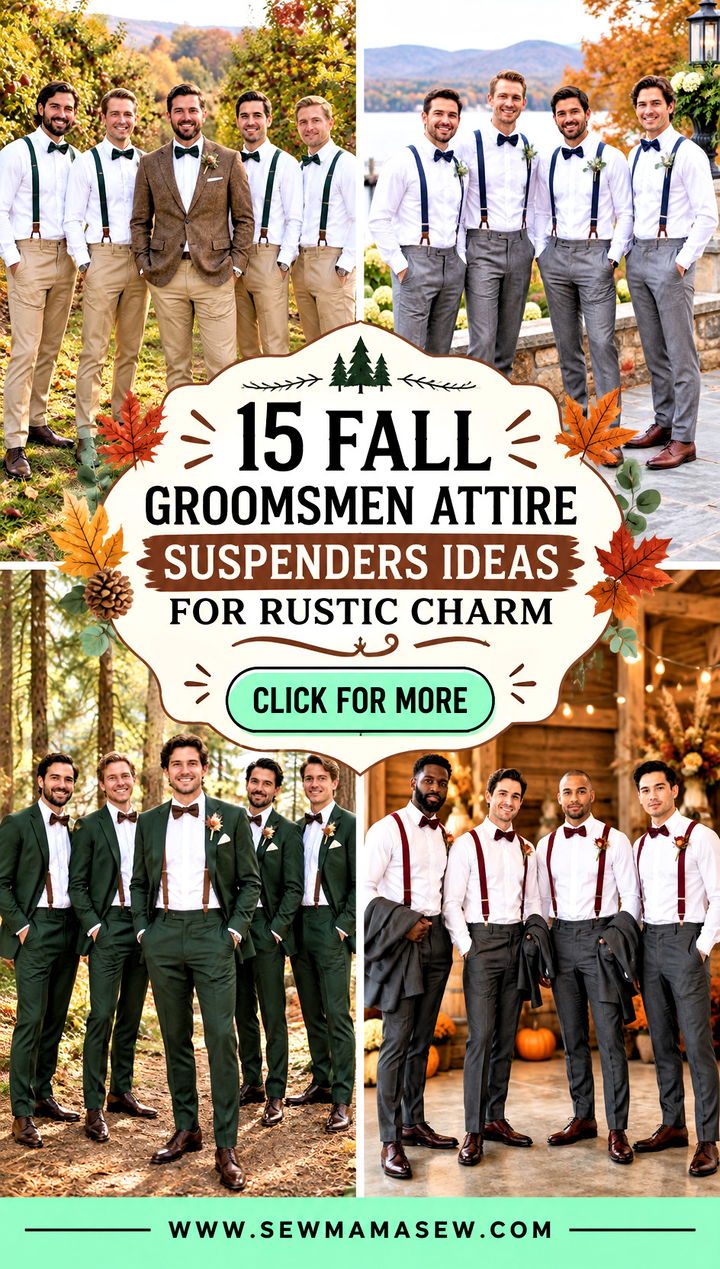 15 Fall Groomsmen Attire Suspenders Ideas for Rustic Charm - 15 Fall Groomsmen Attire Suspenders Ideas for Rustic Charm