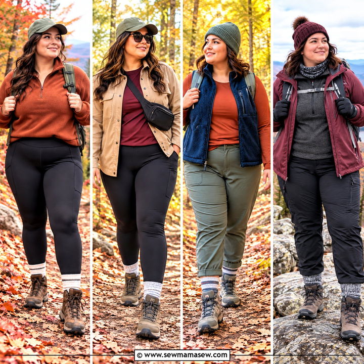 15 Fall Hiking Outfits for Women for Plus Size Cozy Layers