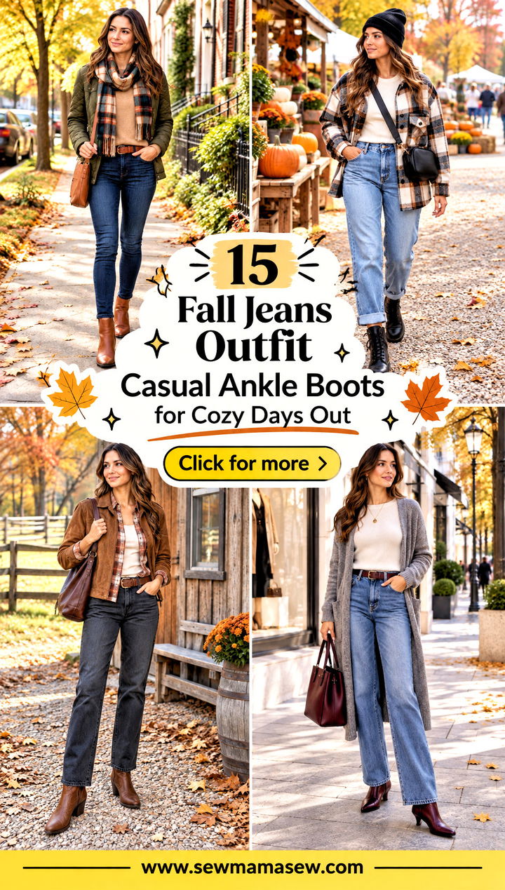 15 Fall Jeans Outfit Casual Ankle Boots for Cozy Days Out - 15 Fall Jeans Outfit Casual Ankle Boots for Cozy Days Out
