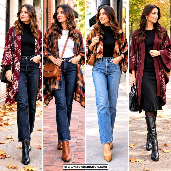 15 Fall Kimono Outfit Ideas for Cozy Eye-Catching Layers