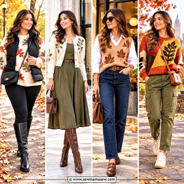 15 Fall Leaf Sweater Ideas for Cozy Charming Weekend Looks