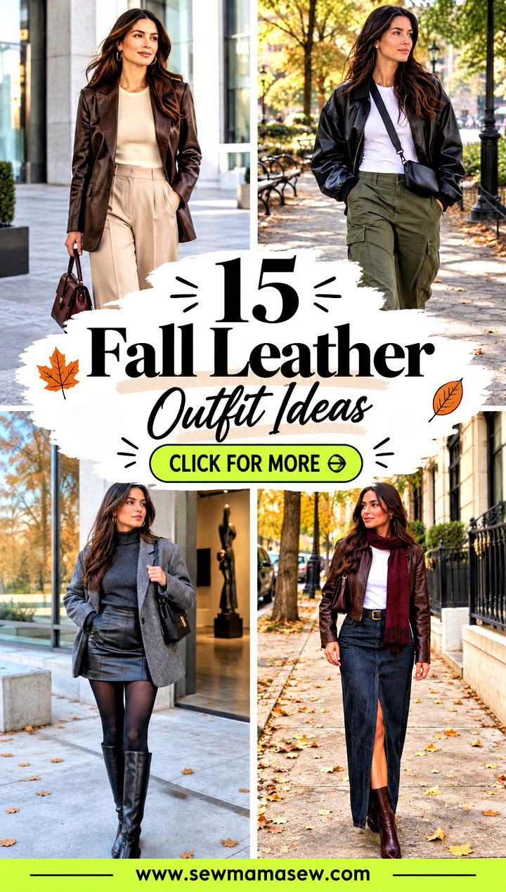 15 Fall Leather Outfit Ideas for Effortlessly Bold City Style - 15 Fall Leather Outfit Ideas for Effortlessly Bold City Style
