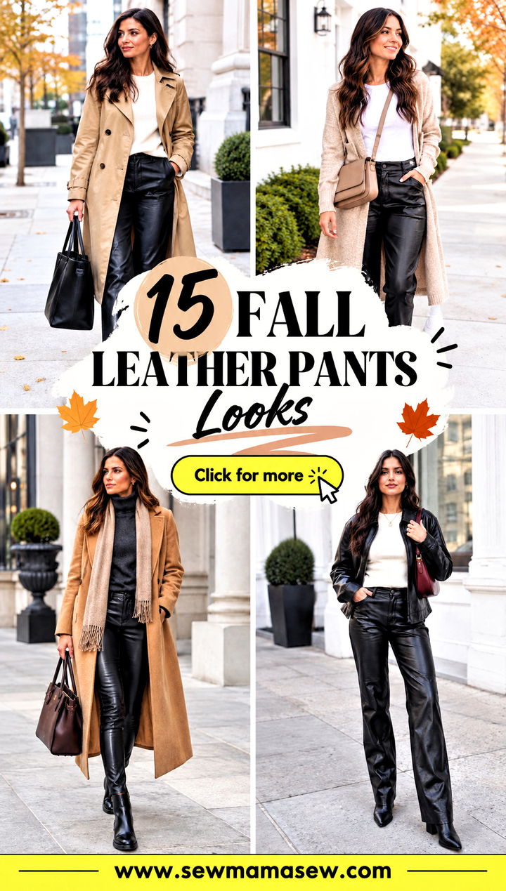 15 Fall Leather Pants Looks for Confident Everyday Style - 15 Fall Leather Pants Looks for Confident Everyday Style