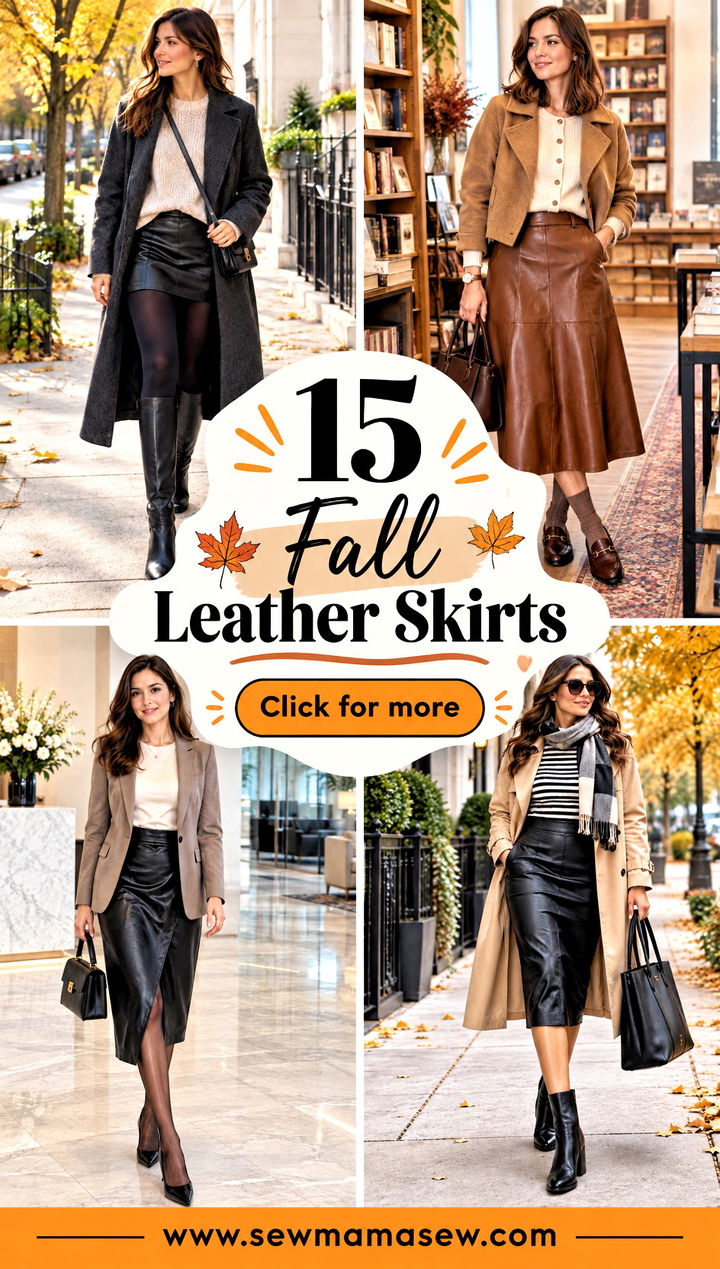 15 Fall Leather Skirts for Effortlessly Chic Weekend Looks - 15 Fall Leather Skirts for Effortlessly Chic Weekend Looks