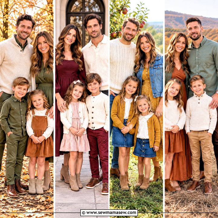 15 Fall Matching Outfits for Family Cozy Photo-Ready Looks