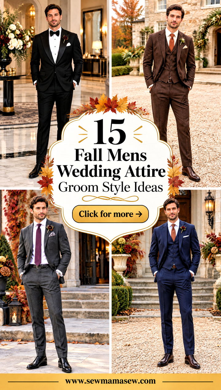 15 Fall Mens Wedding Attire Groom Style Ideas Autumn Charm - 15 Fall Mens Wedding Attire Groom Style Ideas: Autumn Charm