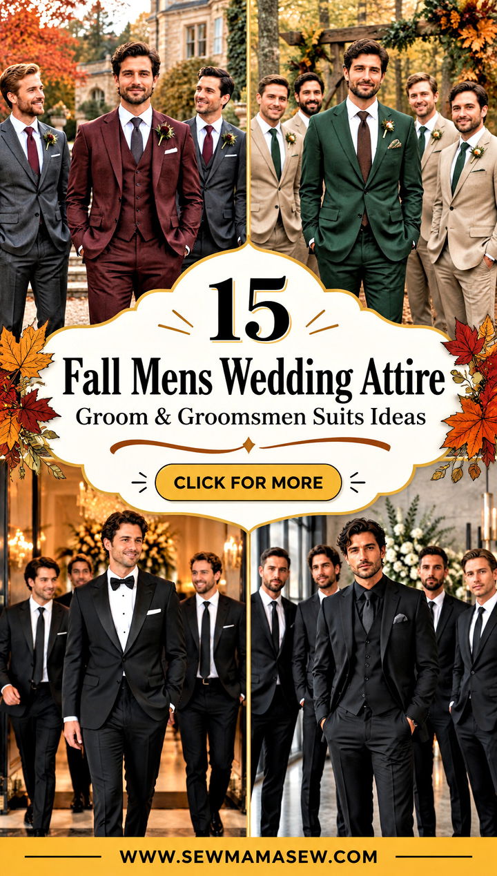 15 Fall Mens Wedding Attire Groom and Groomsmen Suits Ideas Chic - 15 Fall Mens Wedding Attire Groom & Groomsmen Suits Ideas: Chic