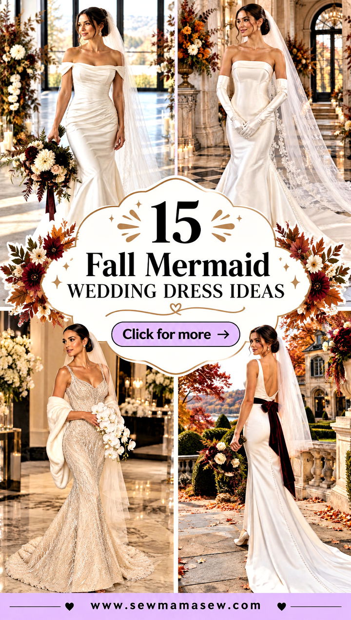 15 Fall Mermaid Wedding Dress Ideas Romantic Autumn Style - 15 Fall Mermaid Wedding Dress Ideas: Romantic Autumn Style
