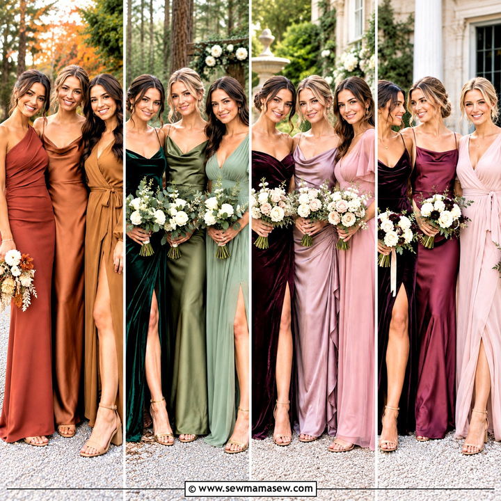 15 Fall Mixed Bridesmaid Dresses: Elegant Autumn Inspiration