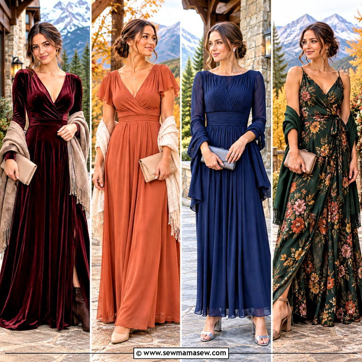 15 Fall Mountain Bridesmaid Dresses for Dreamy Rustic Weddings