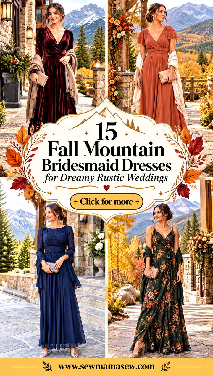 15 Fall Mountain Bridesmaid Dresses for Dreamy Rustic Weddings - 15 Fall Mountain Bridesmaid Dresses for Dreamy Rustic Weddings