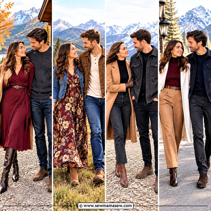 15 Fall Mountain Engagement Photos Outfit Ideas: Cozy Romance