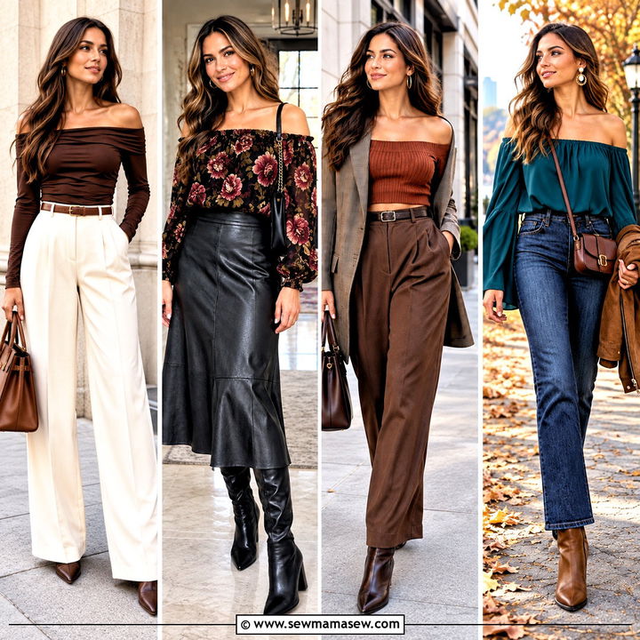 15 Fall Off the Shoulder Tops for Cozy, Chic Evening Looks