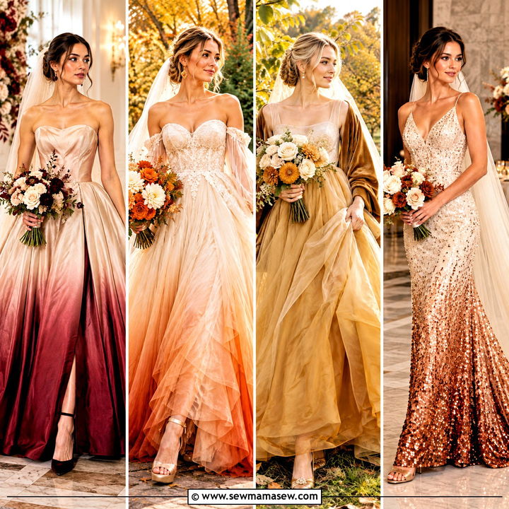 15 Fall Ombre Wedding Dress Ideas for a Romantic Bridal Look