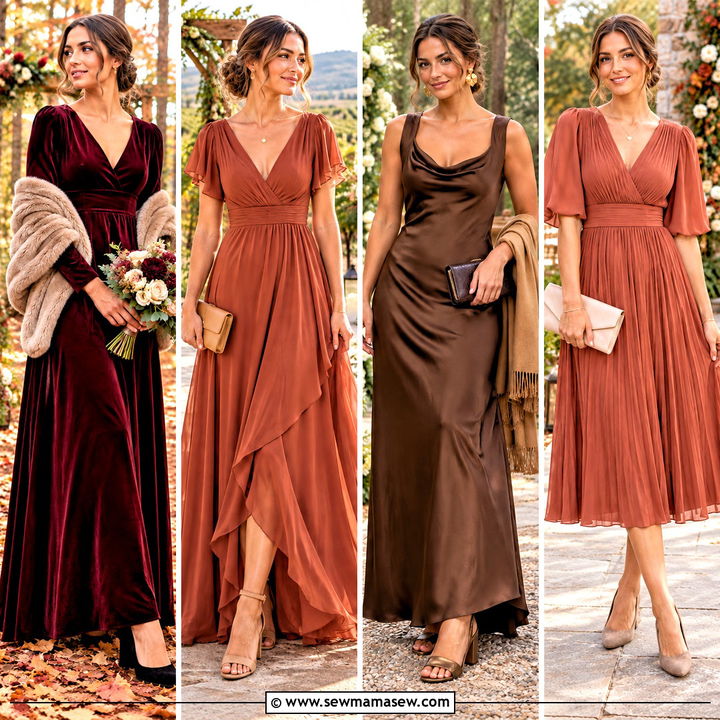 15 Fall Outdoor Wedding Bridesmaid Dresses for Romantic Style
