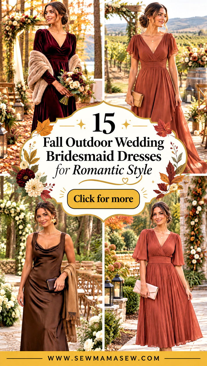 15 Fall Outdoor Wedding Bridesmaid Dresses for Romantic Style - 15 Fall Outdoor Wedding Bridesmaid Dresses for Romantic Style