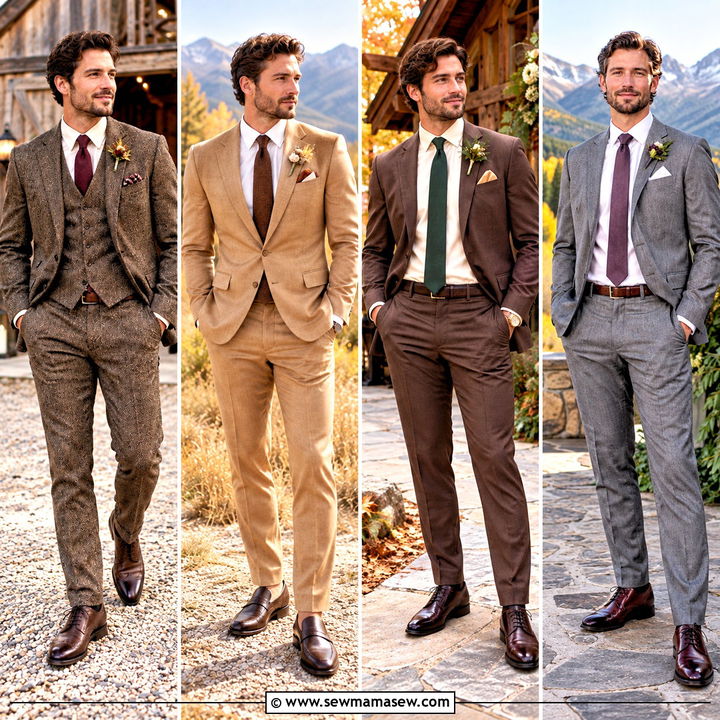 15 Fall Outdoor Wedding Groom Attire Ideas for Timeless Charm