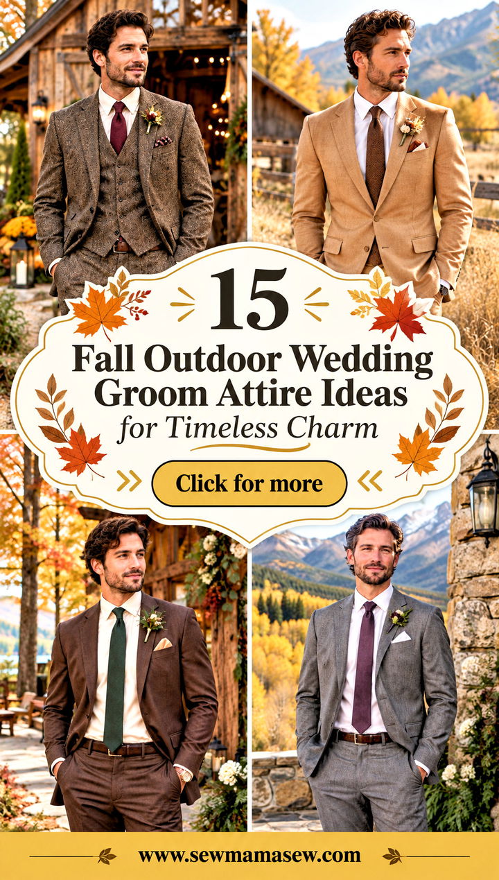 15 Fall Outdoor Wedding Groom Attire Ideas for Timeless Charm - 15 Fall Outdoor Wedding Groom Attire Ideas for Timeless Charm