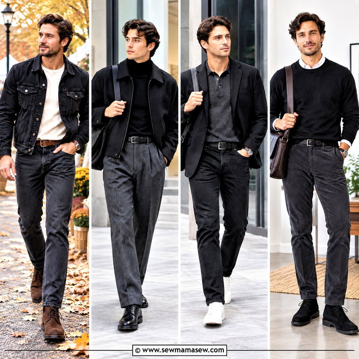 15 Fall Outfit Black Ideas for Men for Sleek Everyday Style