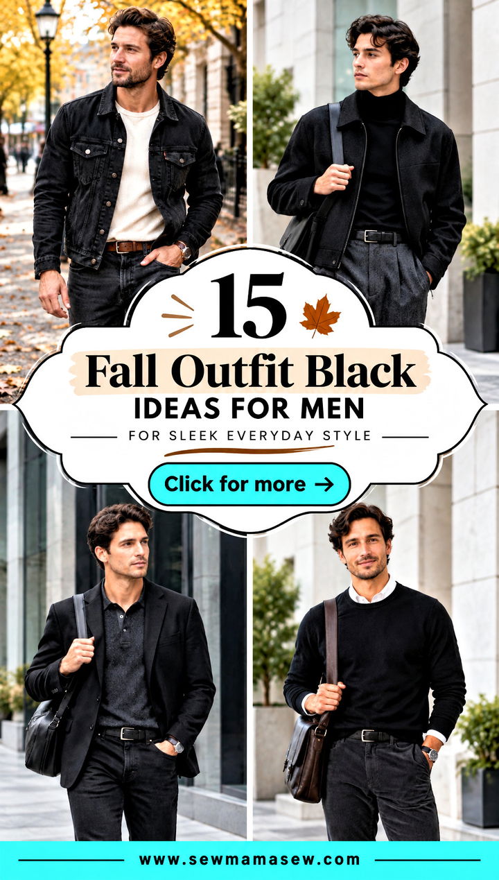 15 Fall Outfit Black Ideas for Men for Sleek Everyday Style - 15 Fall Outfit Black Ideas for Men for Sleek Everyday Style