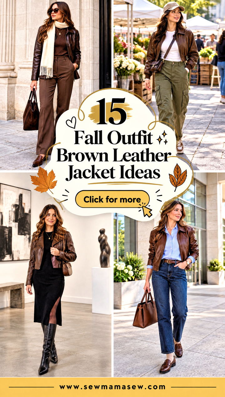 15 Fall Outfit Brown Leather Jacket Ideas Cozy Weekend Looks - 15 Fall Outfit Brown Leather Jacket Ideas: Cozy Weekend Looks