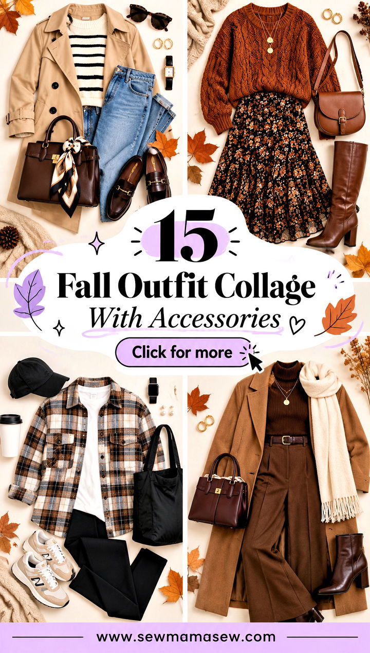 15 Fall Outfit Collage With Accessories Chic Everyday Looks - 15 Fall Outfit Collage With Accessories: Chic Everyday Looks