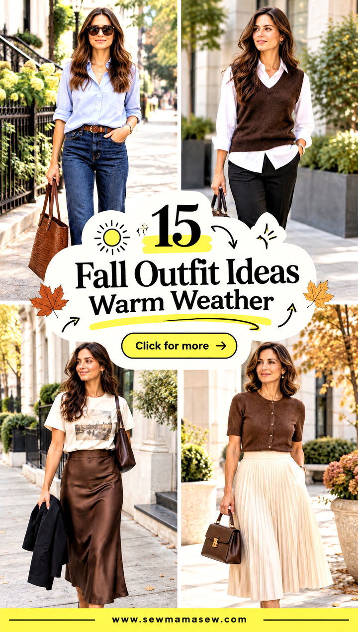 15 Fall Outfit Ideas Warm Weather Chic Lightweight Looks - 15 Fall Outfit Ideas Warm Weather: Chic, Lightweight Looks