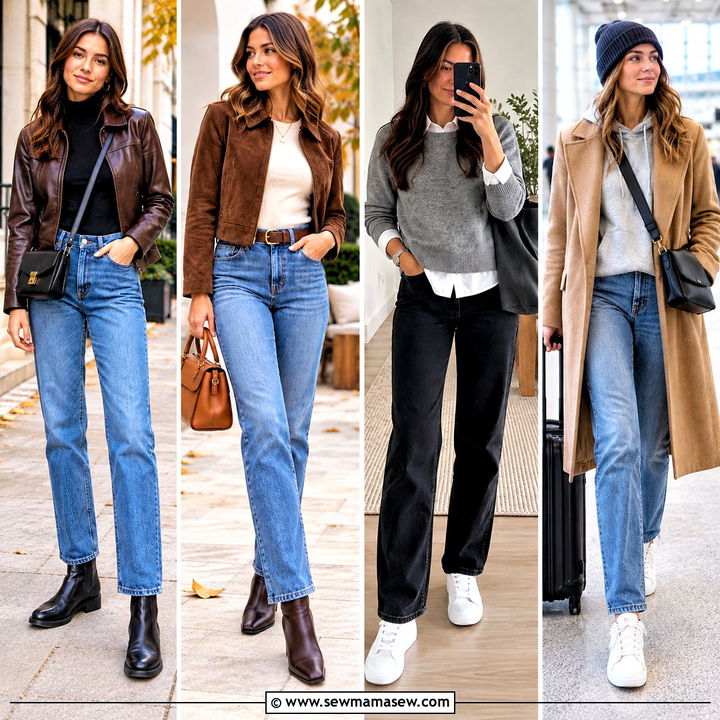 15 Fall Outfit Straight Leg Jeans Easy Looks for Crisp Days