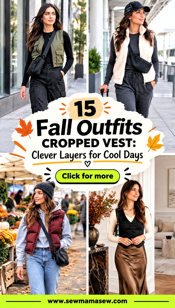 15 Fall Outfits Cropped Vest Clever Layers for Cool Days - 15 Fall Outfits Cropped Vest: Clever Layers for Cool Days