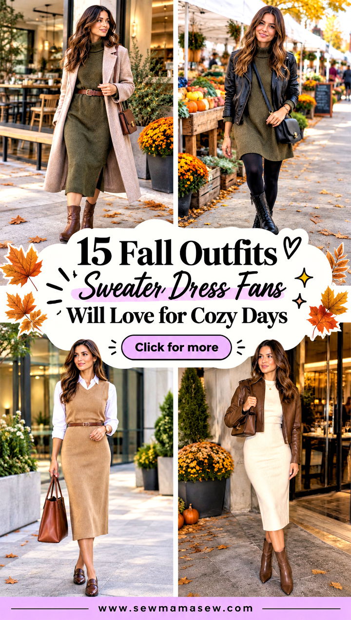 15 Fall Outfits Sweater Dress Fans Will Love for Cozy Days - 15 Fall Outfits Sweater Dress Fans Will Love for Cozy Days