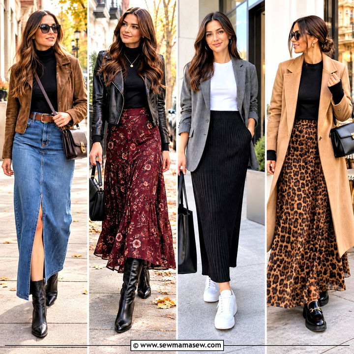 15 Fall Outfits With Maxi Skirts for Cozy Elegant Layers