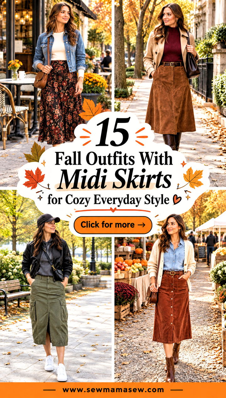 15 Fall Outfits With Midi Skirts for Cozy Everyday Style - 15 Fall Outfits With Midi Skirts for Cozy Everyday Style