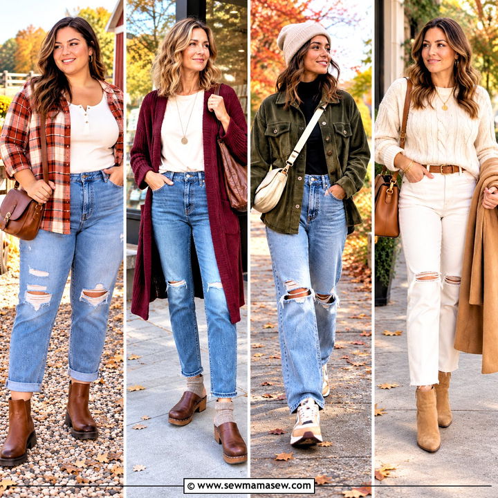 15 Fall Outfits With Ripped Jeans for Cool, Casual Weekends