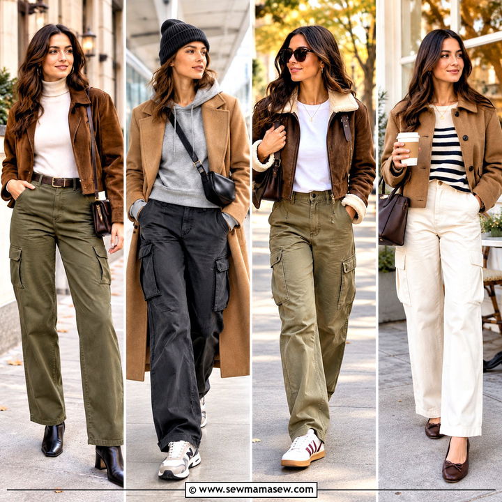 15 Fall Outfits Women Cargo Pants for Relaxed Street Style
