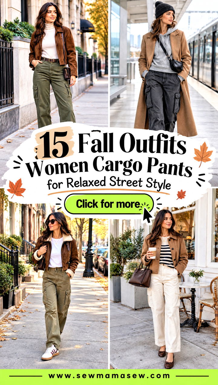 15 Fall Outfits Women Cargo Pants for Relaxed Street Style - 15 Fall Outfits Women Cargo Pants for Relaxed Street Style