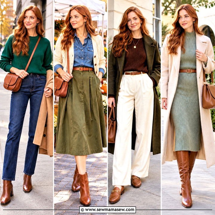 15 Fall Outfits for Redheads With Rich, Flattering Colors