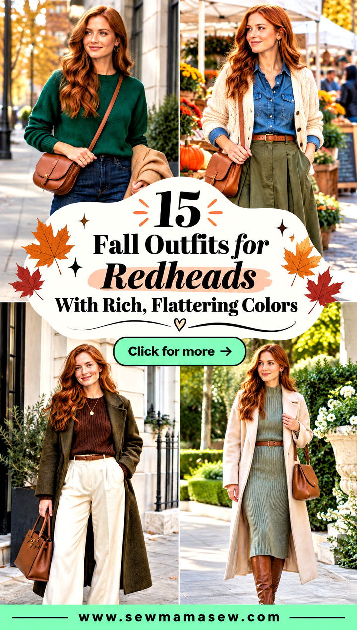 15 Fall Outfits for Redheads With Rich Flattering Colors - 15 Fall Outfits for Redheads With Rich, Flattering Colors