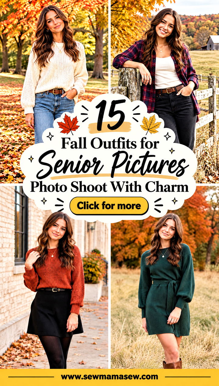15 Fall Outfits for Senior Pictures Photo Shoot With Charm - 15 Fall Outfits for Senior Pictures Photo Shoot With Charm